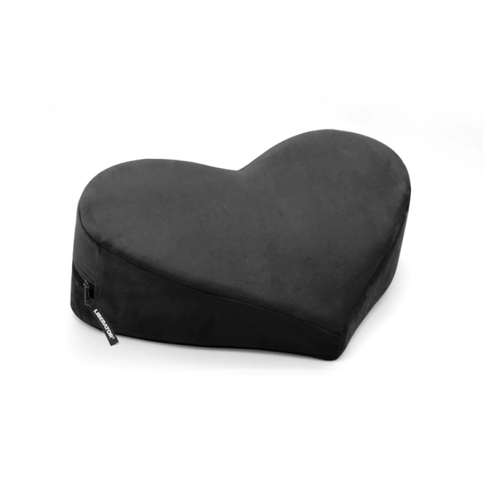 Heart Wedge Black Microvelvet