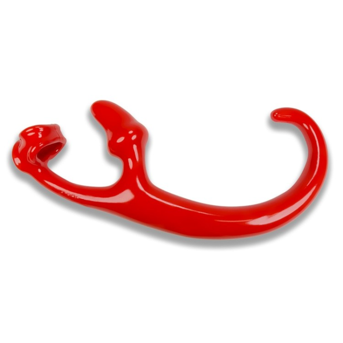 ALIEN TAIL, butt plug + sling, RED