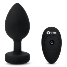 VIBRATING JEWEL PLUG | XXL | BLACK