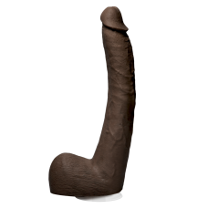 Doc Johnson Signature Cocks - Isiah Maxwell - 10 Inch ULTRASKYN Cock with Removable Vac-U-Lock Suction Cup - Chocolate