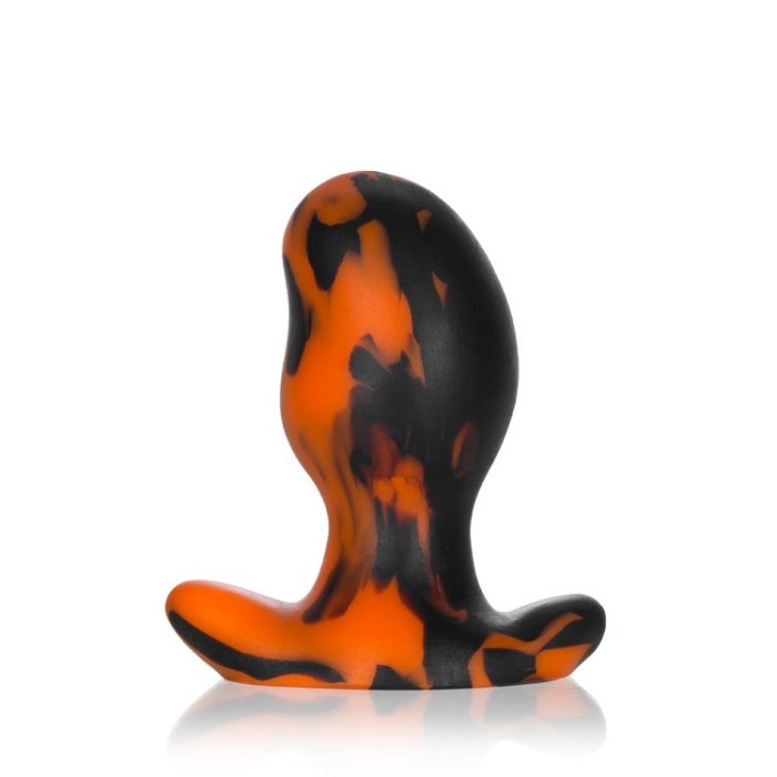 ERGO, buttplug - BLACK ORANGE SWIRL - LARGE