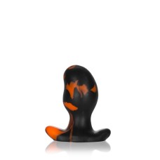 ERGO, buttplug - BLACK ORANGE SWIRL - SMALL