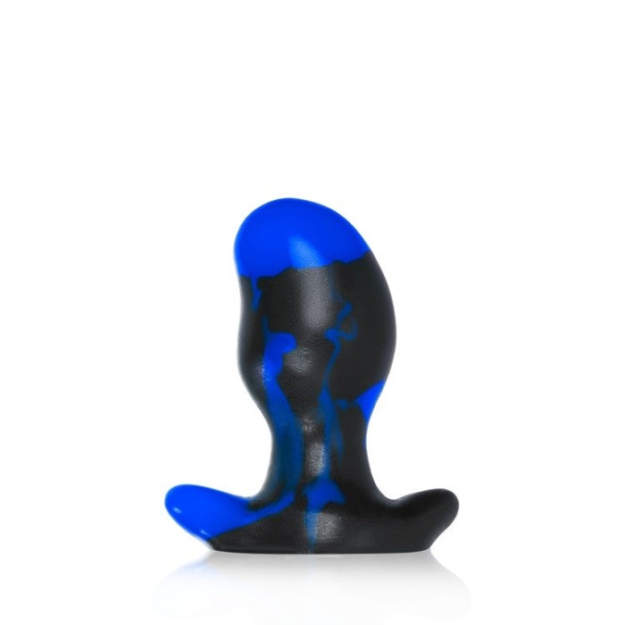 ERGO, buttplug - BLACK POLICE BLUE SWIRL - MEDIUM