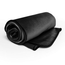 Fascinator Lush Throw  Black Microvelvet - King Size