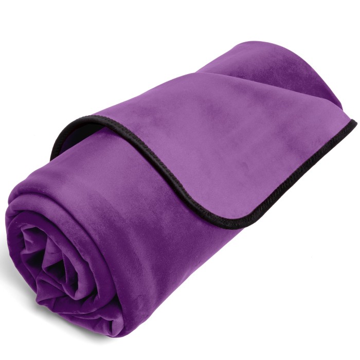 Fascinator Throw Purple Velvish - Travel Size