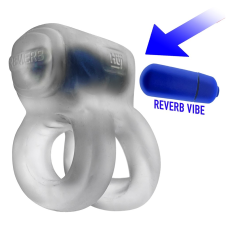 REVHAMMER, shaft vibe ring, CLEAR ICE w/ Blue Vibe